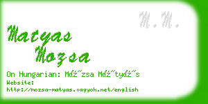 matyas mozsa business card